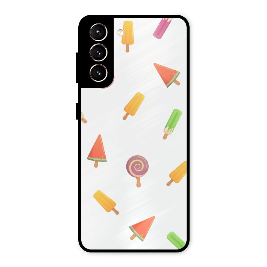 Ice Cream Colors Metal Back Case for Galaxy S21 5G