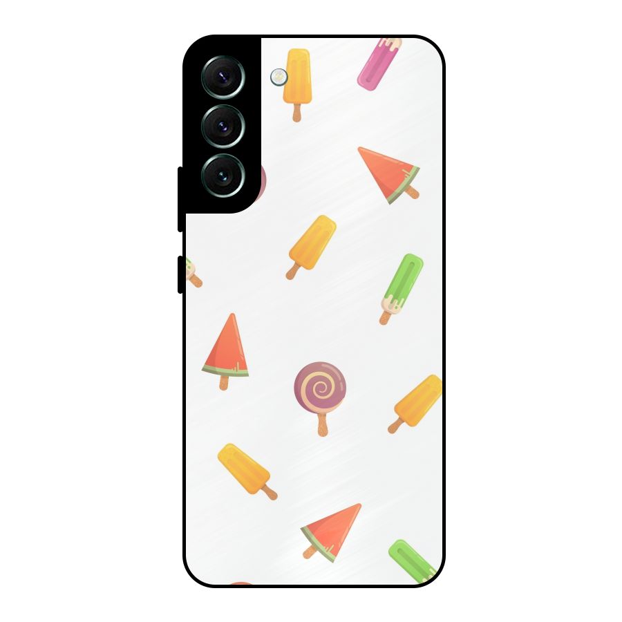 Ice Cream Colors Metal Back Case for Galaxy S22 Plus 5G