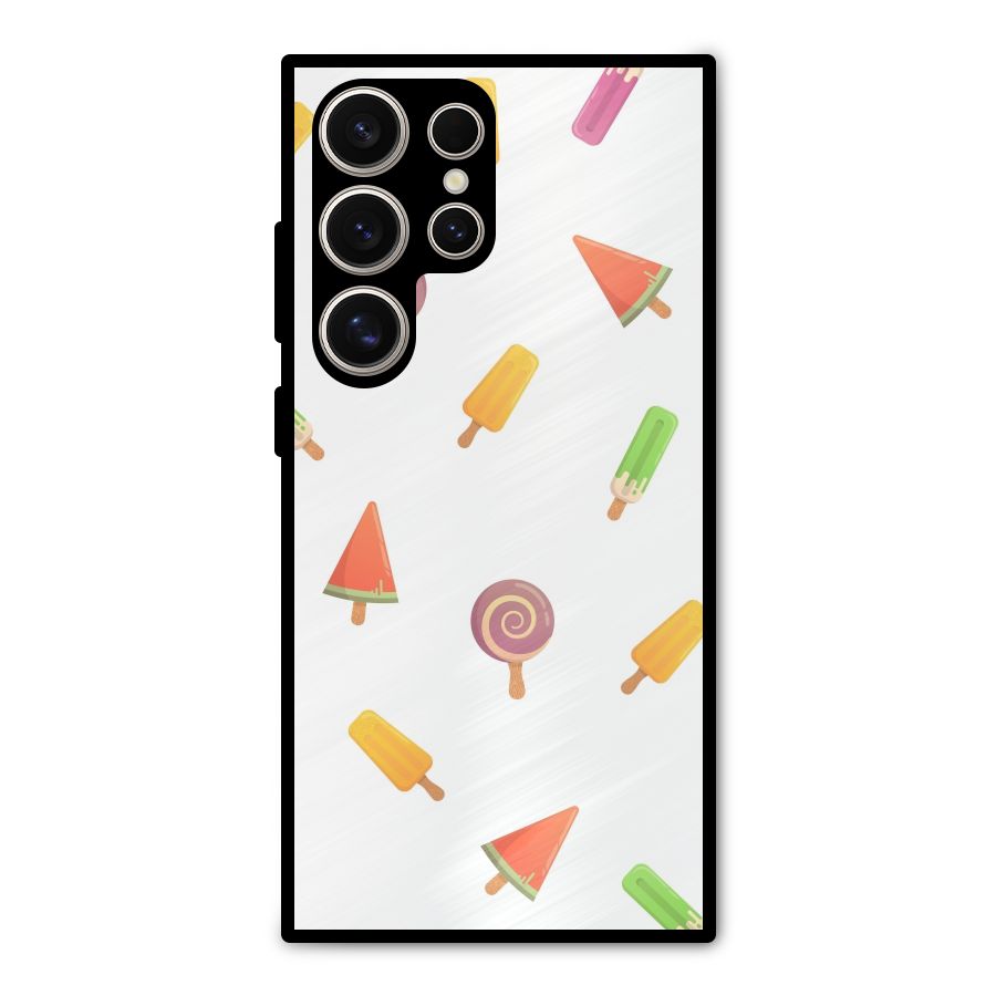 Ice Cream Colors Metal Back Case for Galaxy S24 Ultra