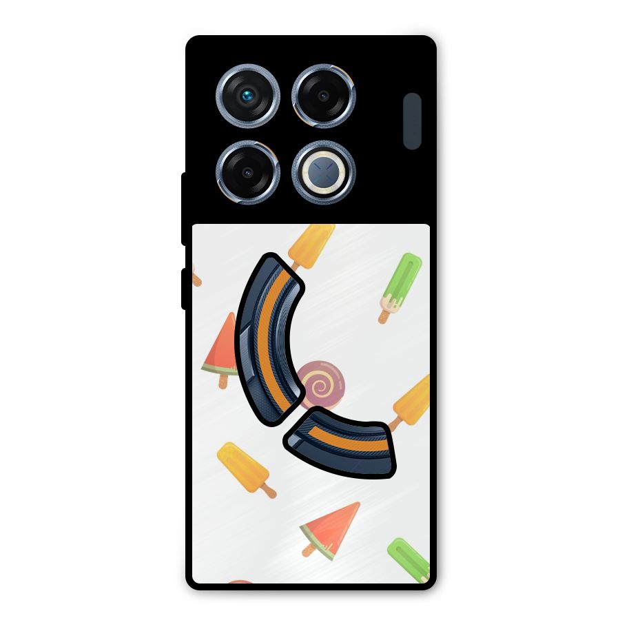 Ice Cream Colors Metal Back Case for Infinix GT 20 Pro