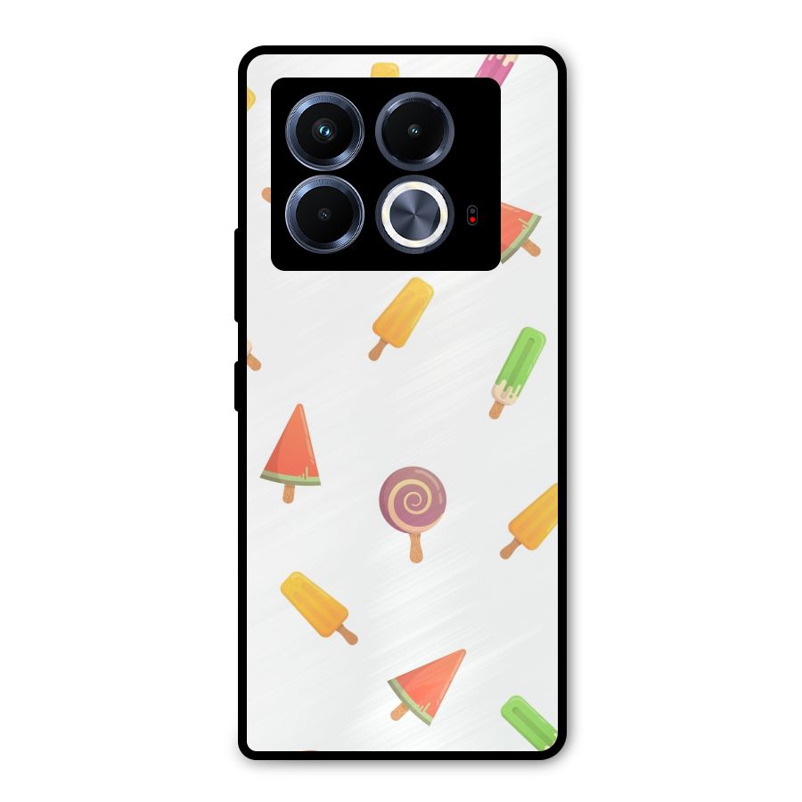 Ice Cream Colors Metal Back Case for Infinix Note 40 5G