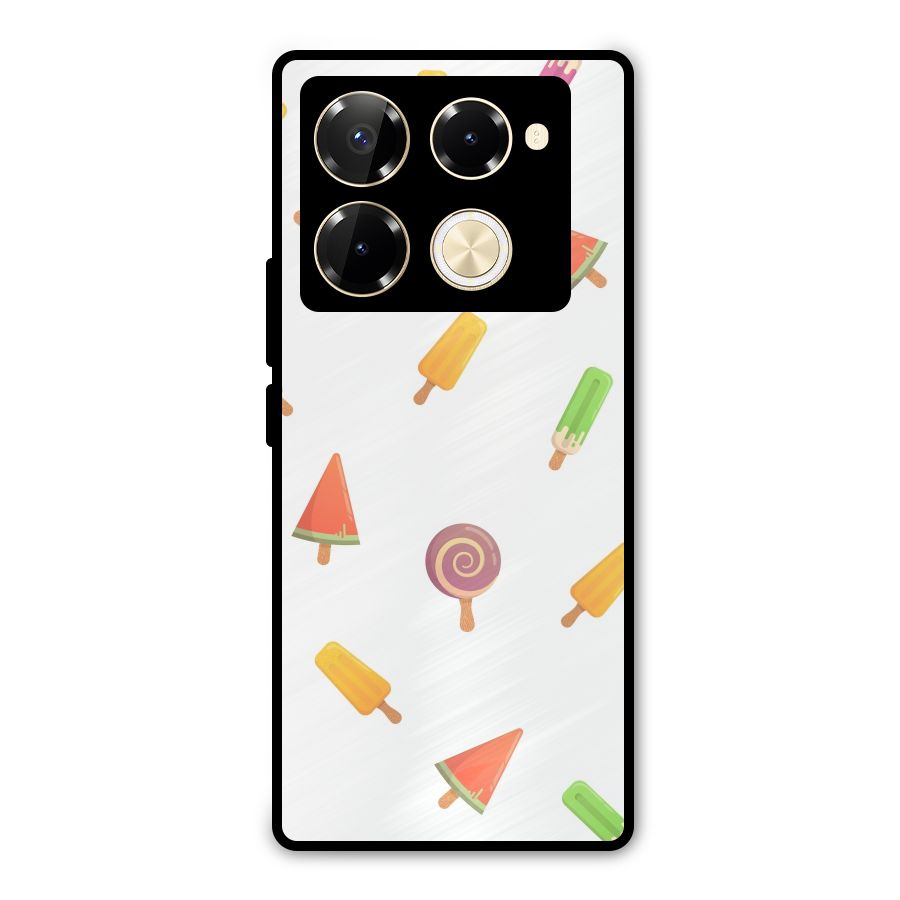 Ice Cream Colors Metal Back Case for Infinix Note 40 Pro Plus