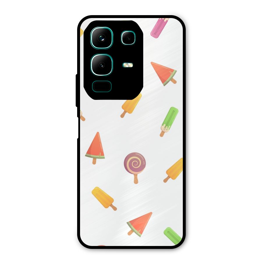 Ice Cream Colors Metal Back Case for Infinix Note 50x