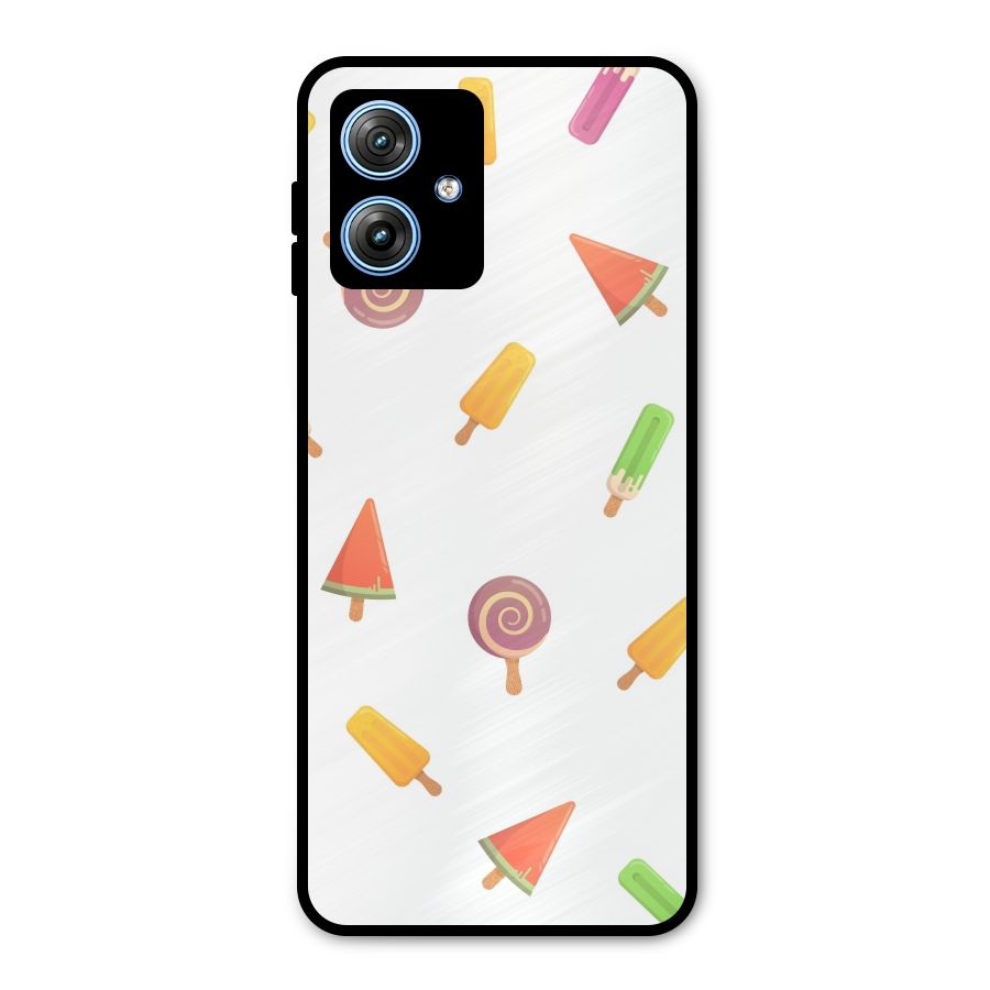 Ice Cream Colors Metal Back Case for Moto G54