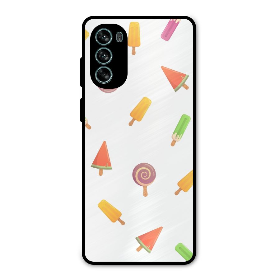 Ice Cream Colors Metal Back Case for Moto G62