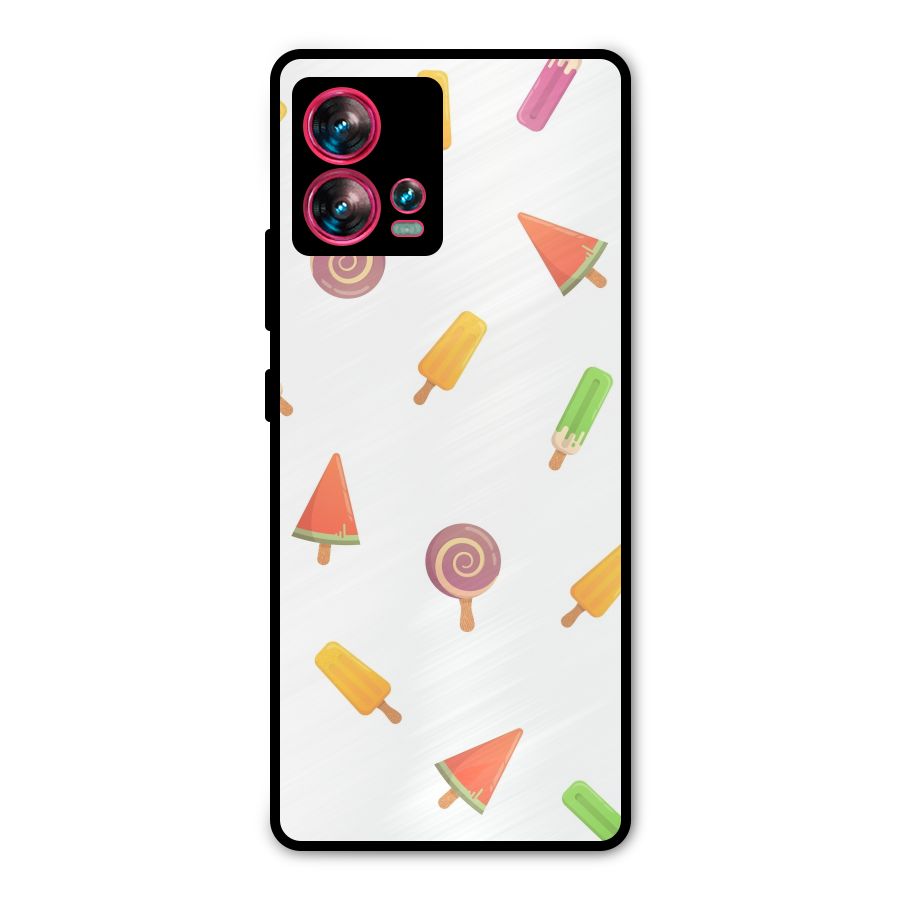 Ice Cream Colors Metal Back Case for Motorola Edge 30 Fusion