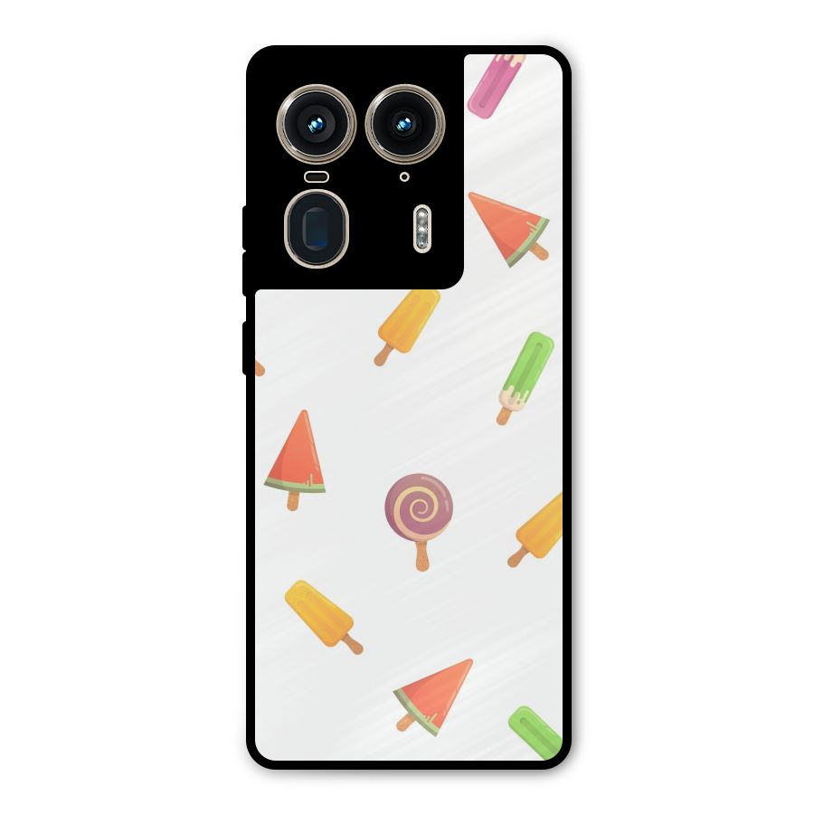 Ice Cream Colors Metal Back Case for Motorola Edge 50 Ultra