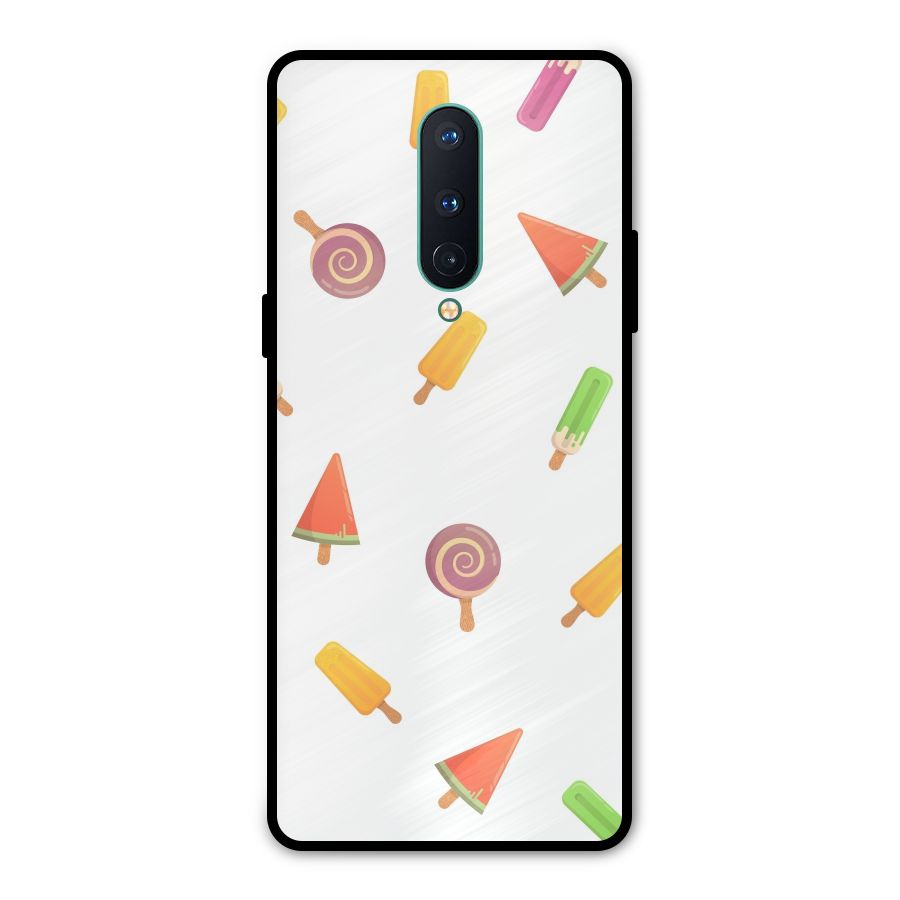 Ice Cream Colors Metal Back Case for OnePlus 8