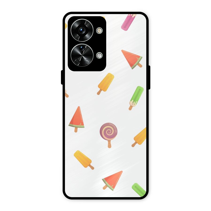 Ice Cream Colors Metal Back Case for OnePlus Nord 2T