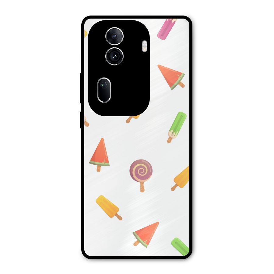 Ice Cream Colors Metal Back Case for Oppo Reno11 Pro 5G