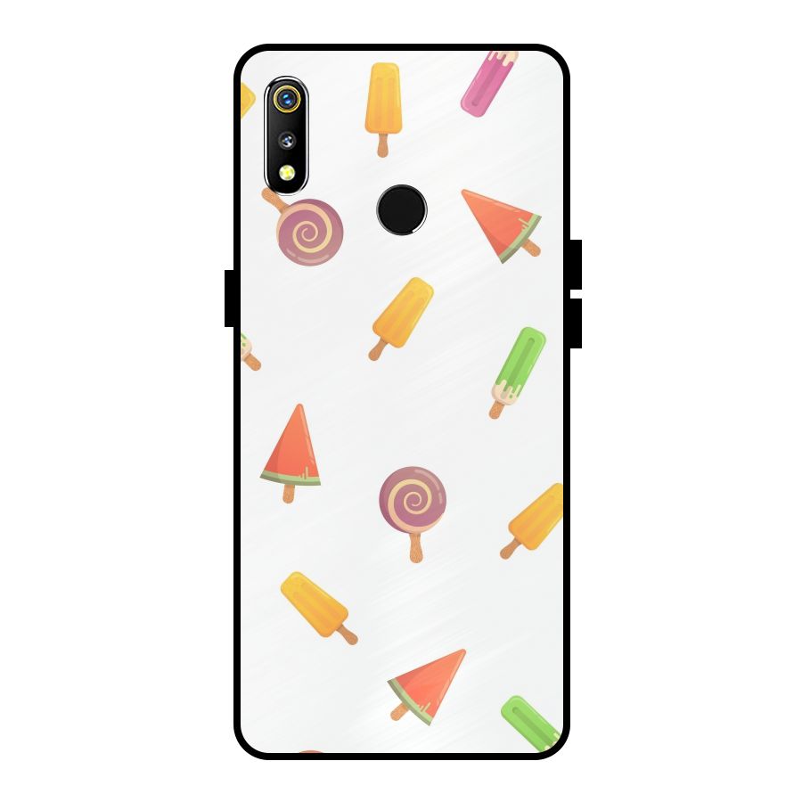 Ice Cream Colors Metal Back Case for Realme 3i