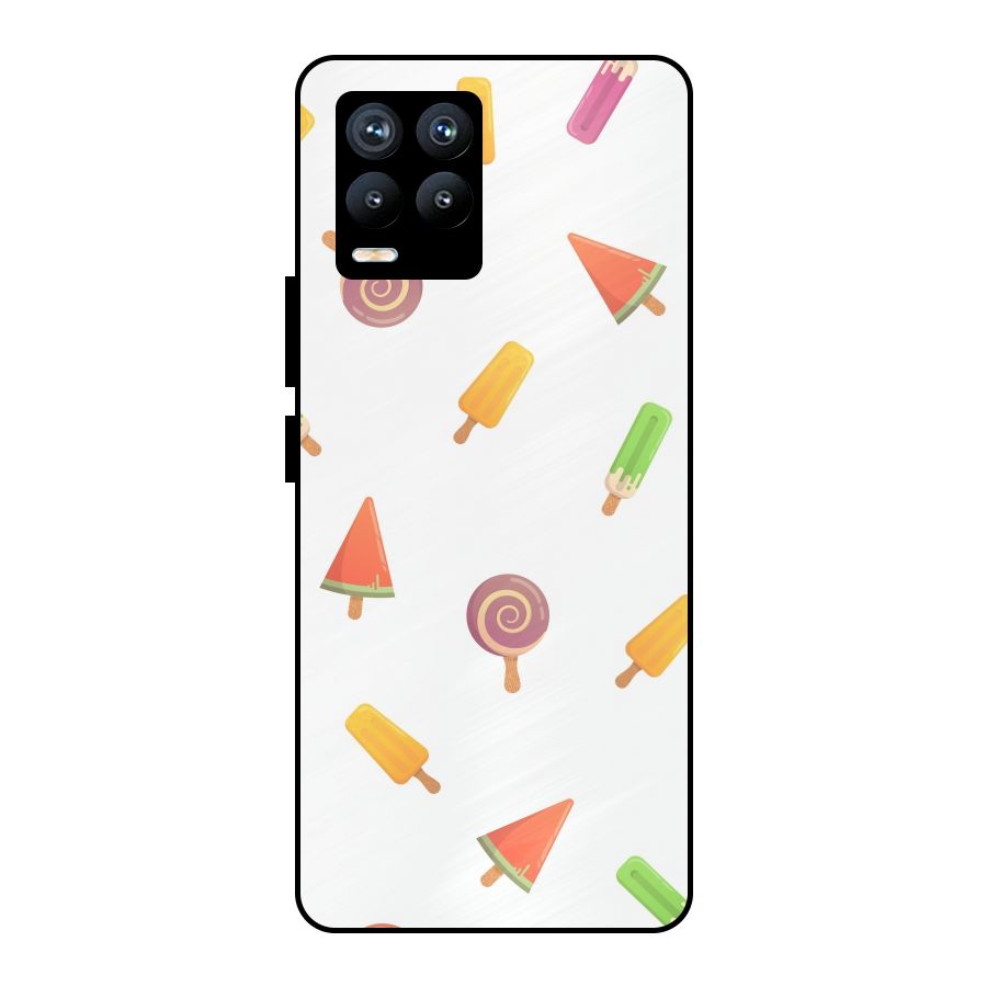 Ice Cream Colors Metal Back Case for Realme 8