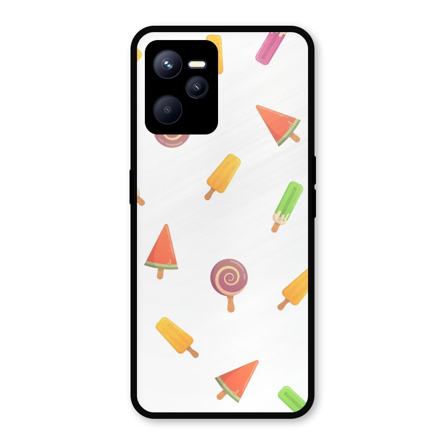 Ice Cream Colors Metal Back Case for Realme C35