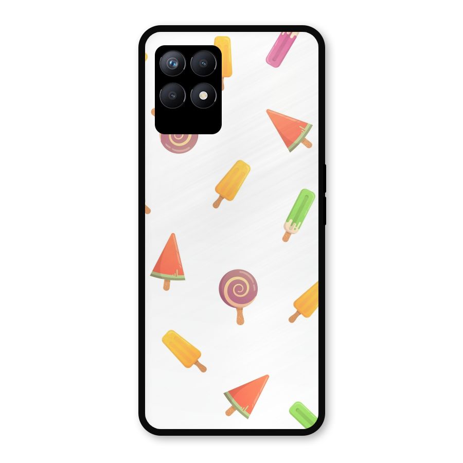 Ice Cream Colors Metal Back Case for Realme Narzo 50