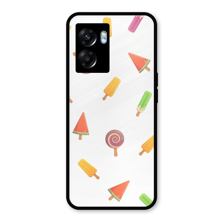 Ice Cream Colors Metal Back Case for Realme Narzo 50 5G