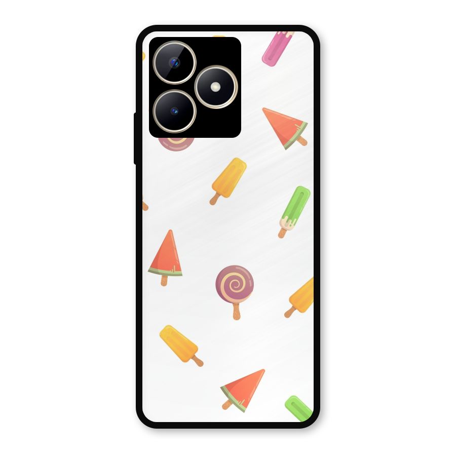 Ice Cream Colors Metal Back Case for Realme Narzo N53