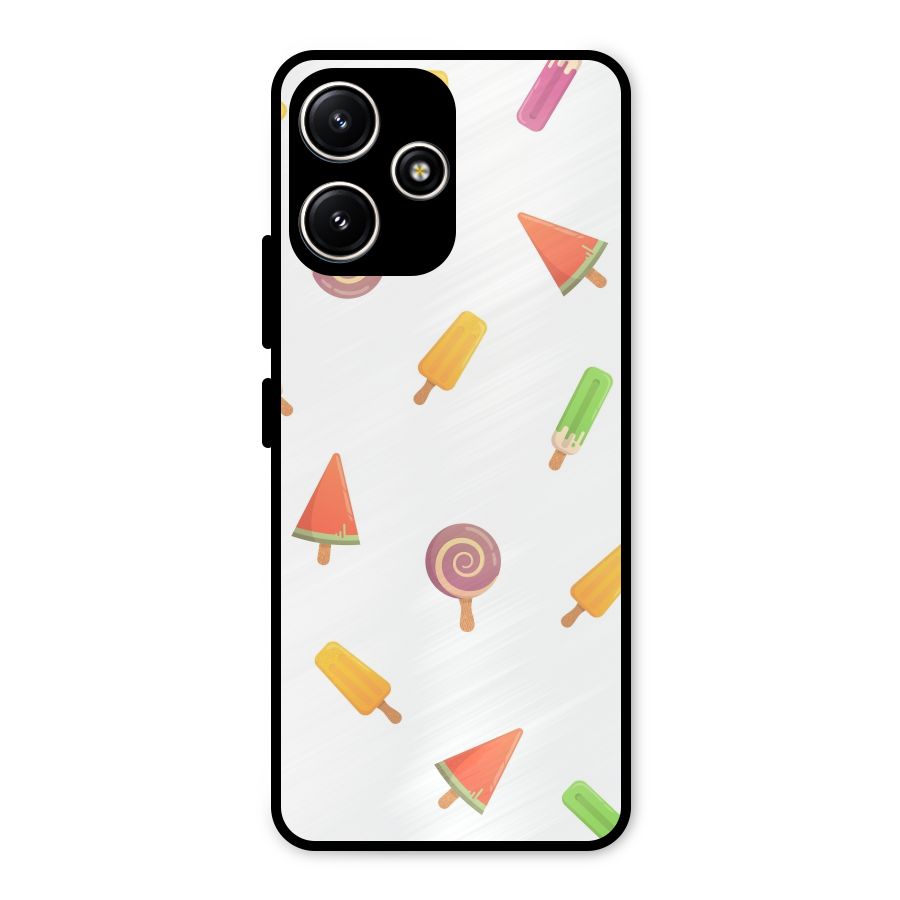 Ice Cream Colors Metal Back Case for Redmi 12 5G