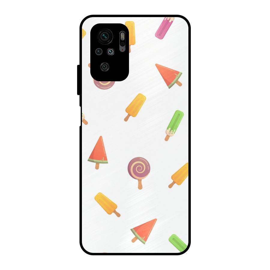 Ice Cream Colors Metal Back Case for Redmi Note 10