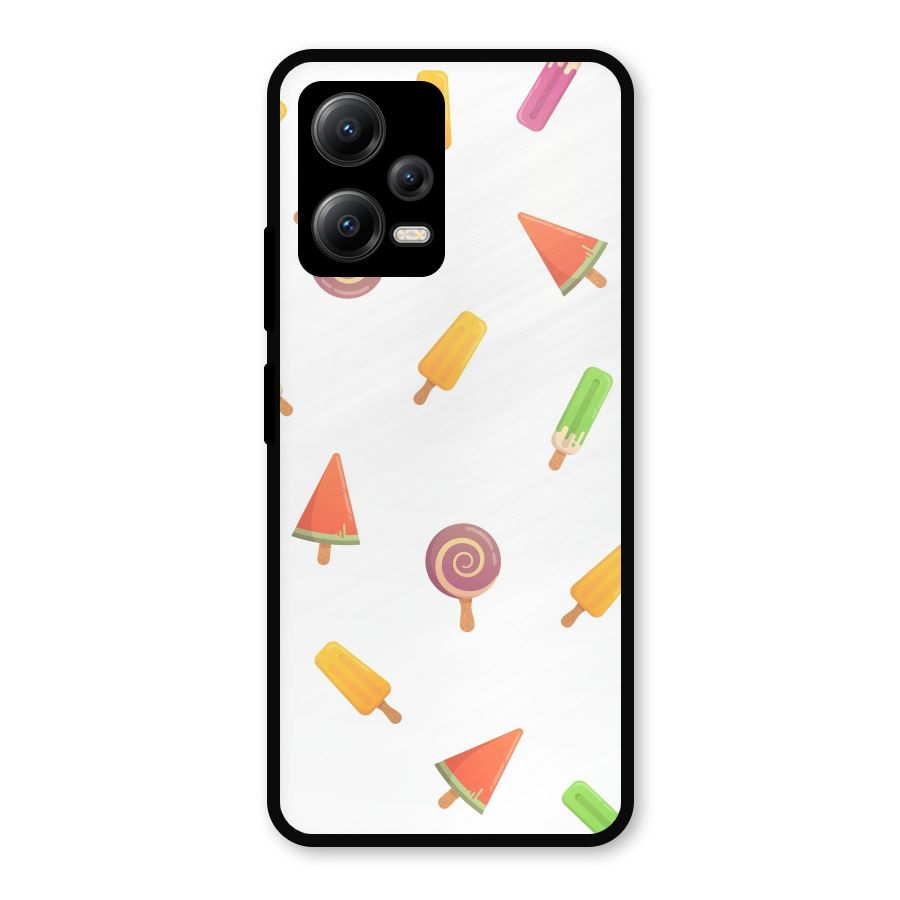 Ice Cream Colors Metal Back Case for Redmi Note 12 5G