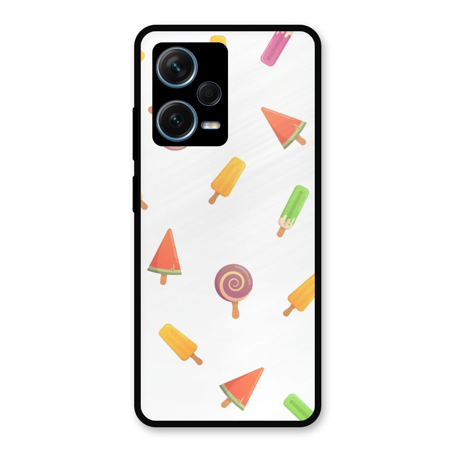 Ice Cream Colors Metal Back Case for Redmi Note 12 Pro Plus 5G