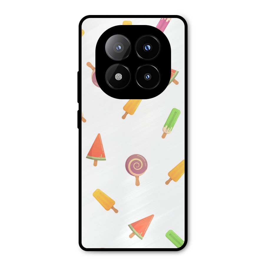 Ice Cream Colors Metal Back Case for Redmi Note 14 Pro Plus 5G