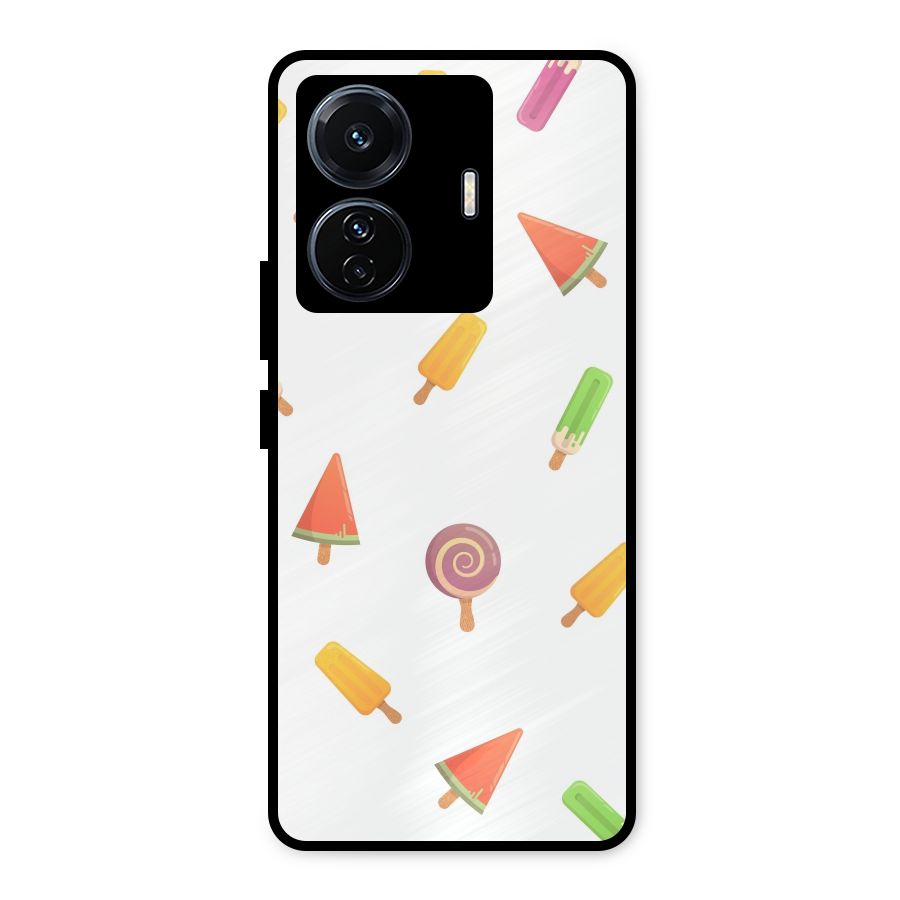 Ice Cream Colors Metal Back Case for Vivo T1 Pro