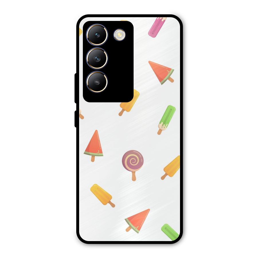 Ice Cream Colors Metal Back Case for Vivo T3 5G