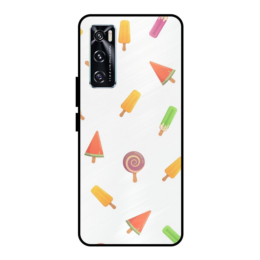Ice Cream Colors Metal Back Case for Vivo V20 SE