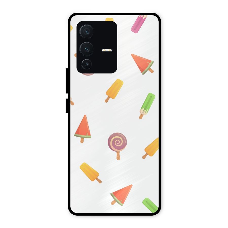 Ice Cream Colors Metal Back Case for Vivo V23 5G
