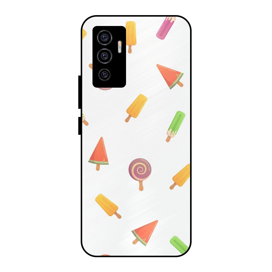 Ice Cream Colors Metal Back Case for Vivo V23e