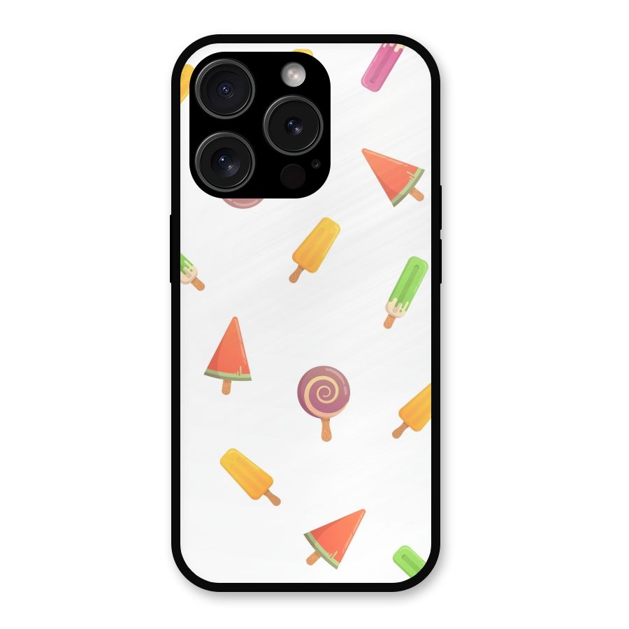 Ice Cream Colors Metal Back Case for iPhone 15 Pro