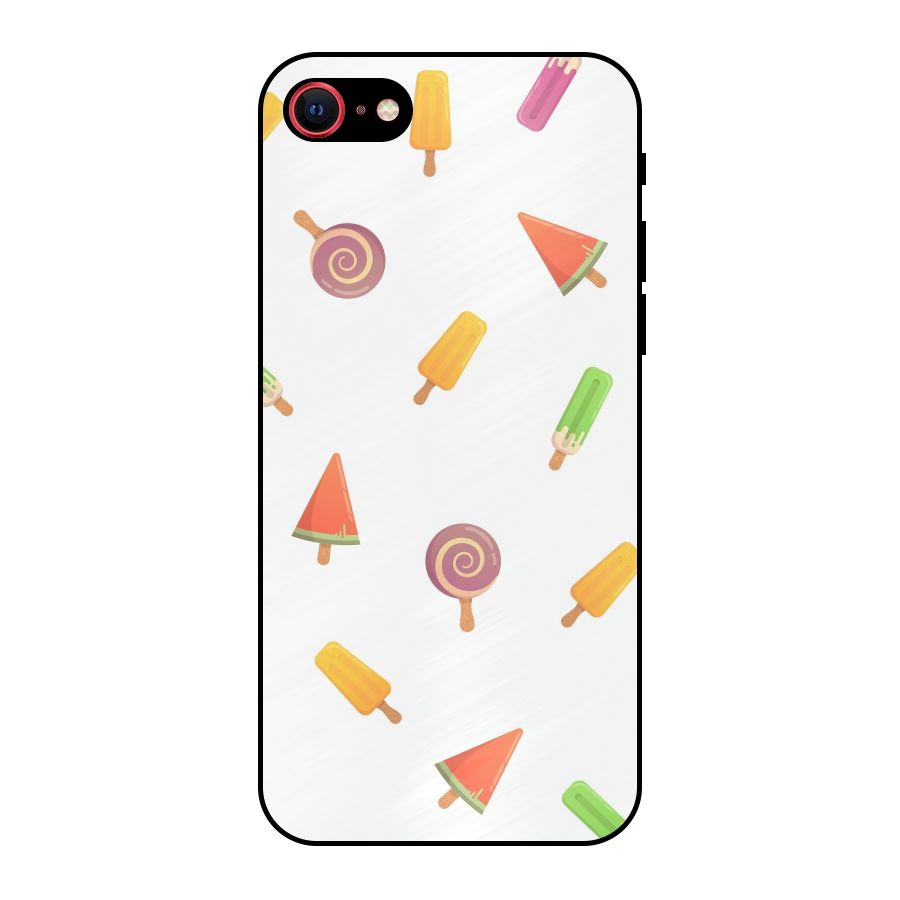 Ice Cream Colors Metal Back Case for iPhone 8