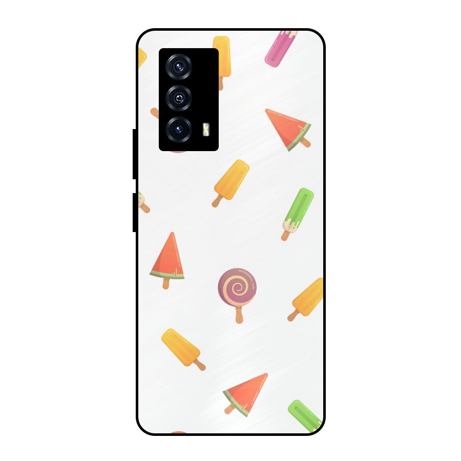 Ice Cream Colors Metal Back Case for iQOO Z5