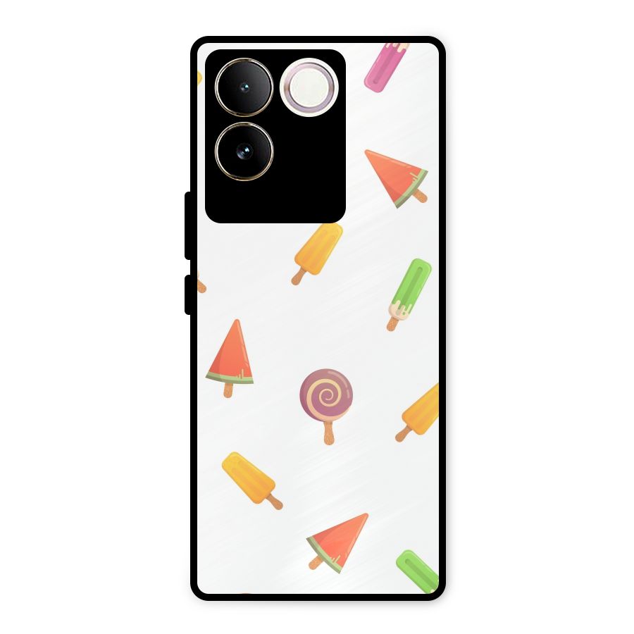 Ice Cream Colors Metal Back Case for iQOO Z7 Pro