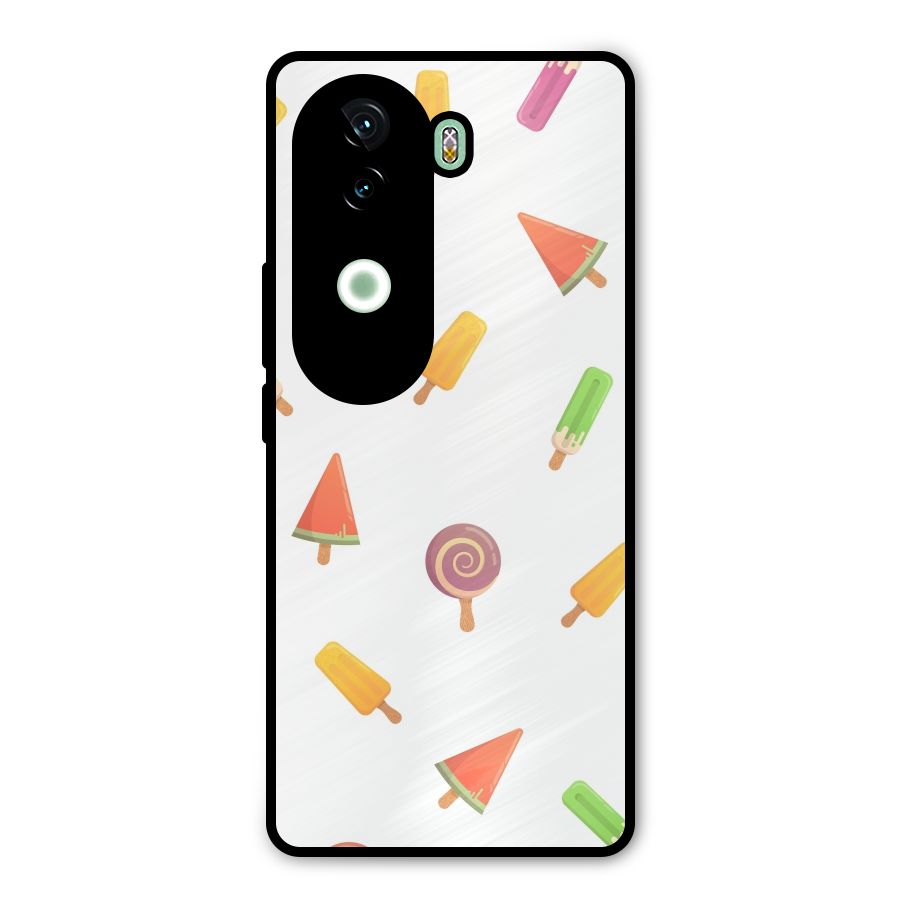 Ice Cream Colors Metal Back Case for iQOO Z9s