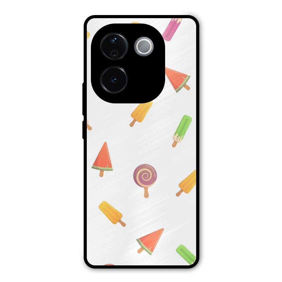 Ice Cream Colors Metal Back Case for iQOO Z9s Pro