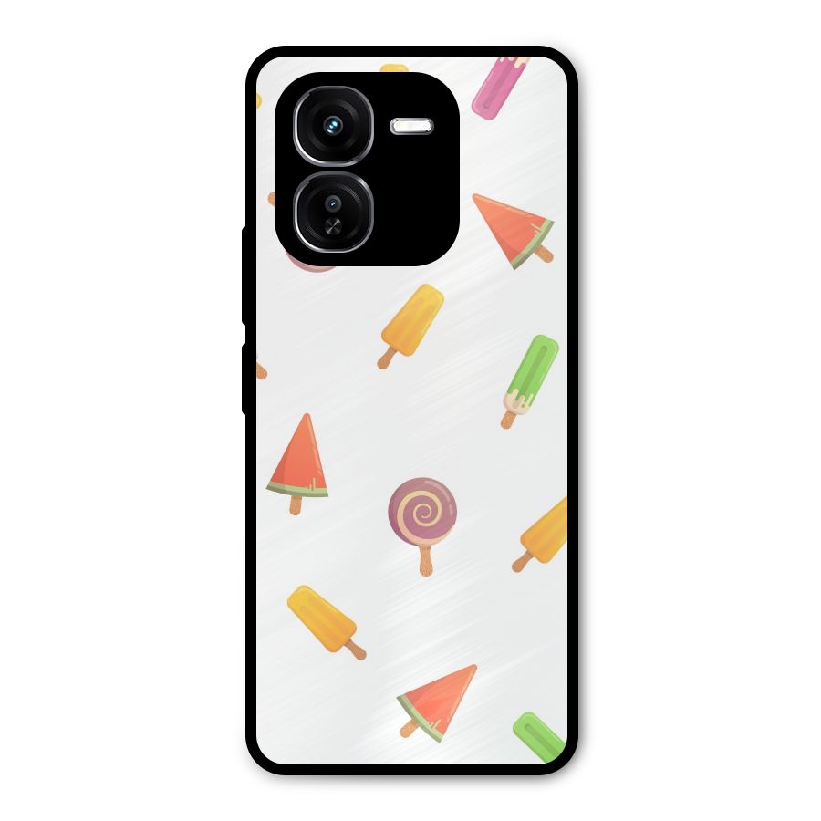 Ice Cream Colors Metal Back Case for iQOO Z9x