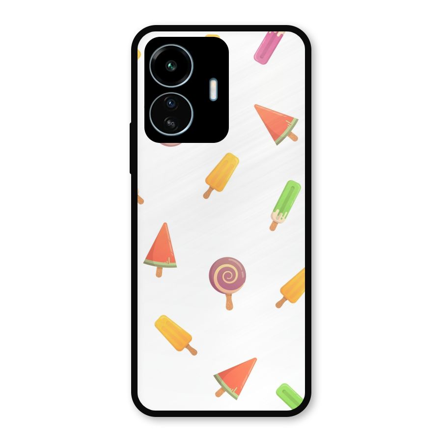 Ice Cream Colors Metal Back Case for vivo iQOO Z6 Lite 5G