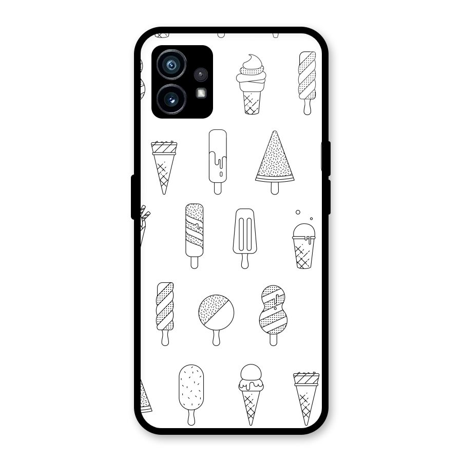 Ice Cream Lines Glass Back Case for Nothing Phone 1