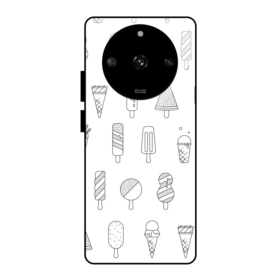 Ice Cream Lines Glass Back Case for Realme Narzo 60 5G