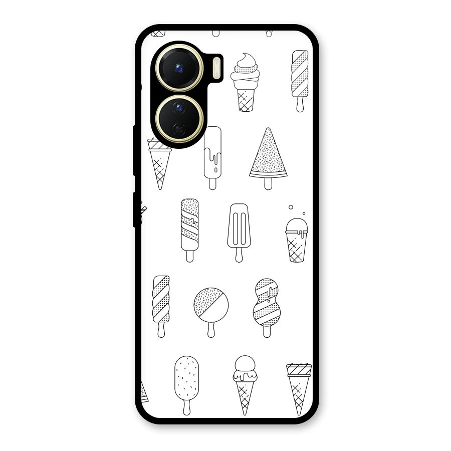 Ice Cream Lines Glass Back Case for Vivo Y56
