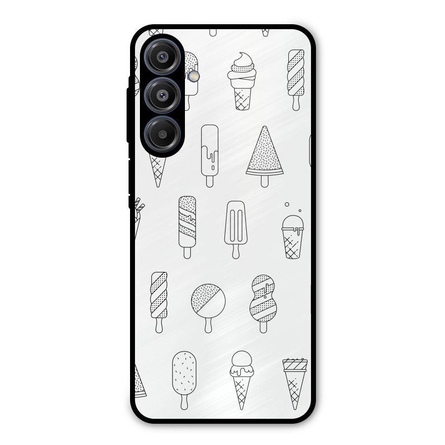 Ice Cream Lines Metal Back Case for Galaxy A16 5G
