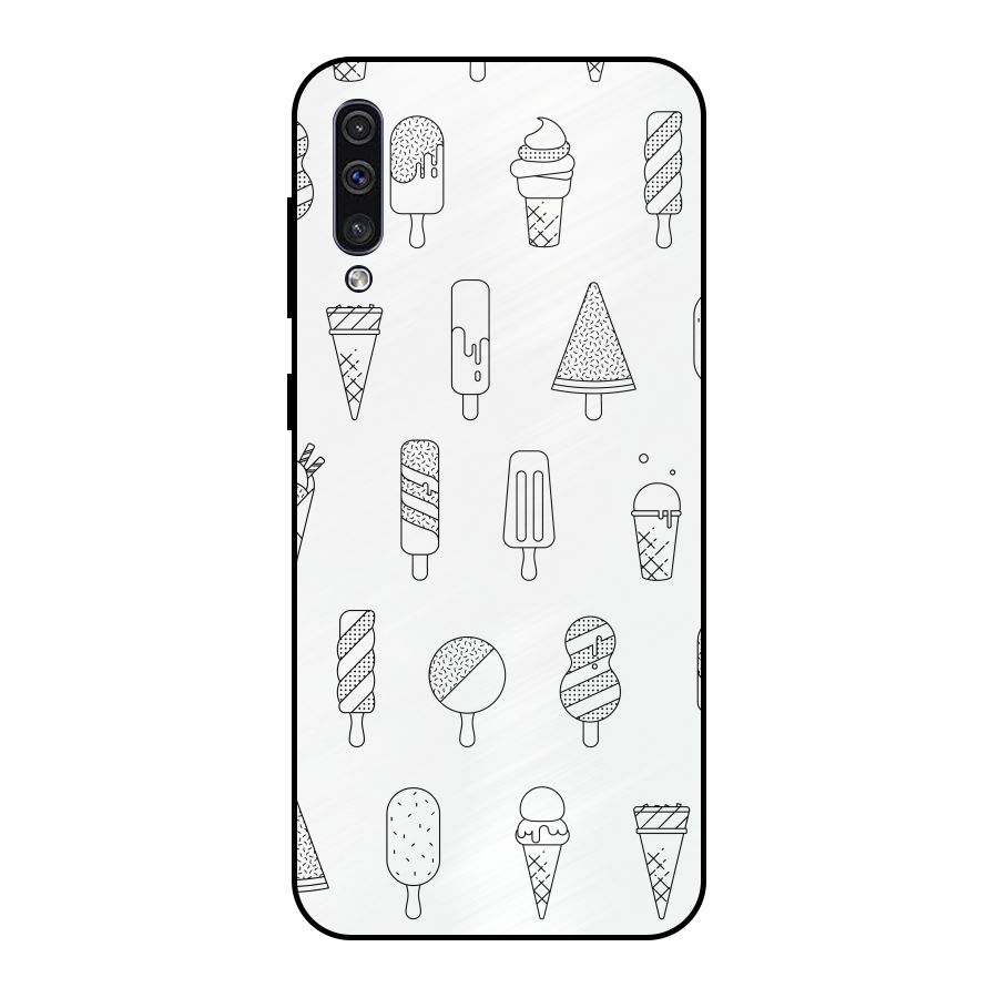 Ice Cream Lines Metal Back Case for Galaxy A30s