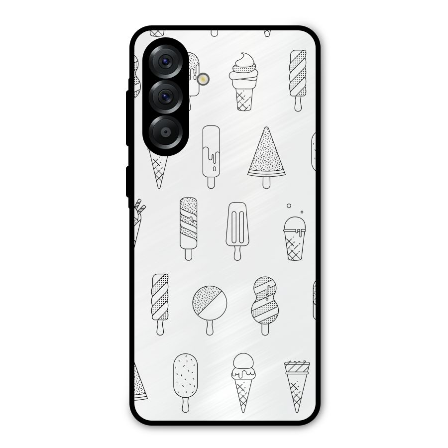 Ice Cream Lines Metal Back Case for Galaxy A36