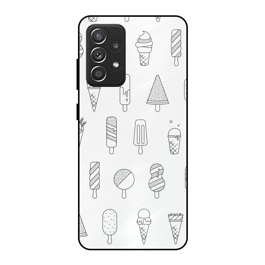 Ice Cream Lines Metal Back Case for Galaxy A52s 5G