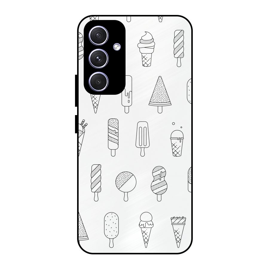 Ice Cream Lines Metal Back Case for Galaxy A54