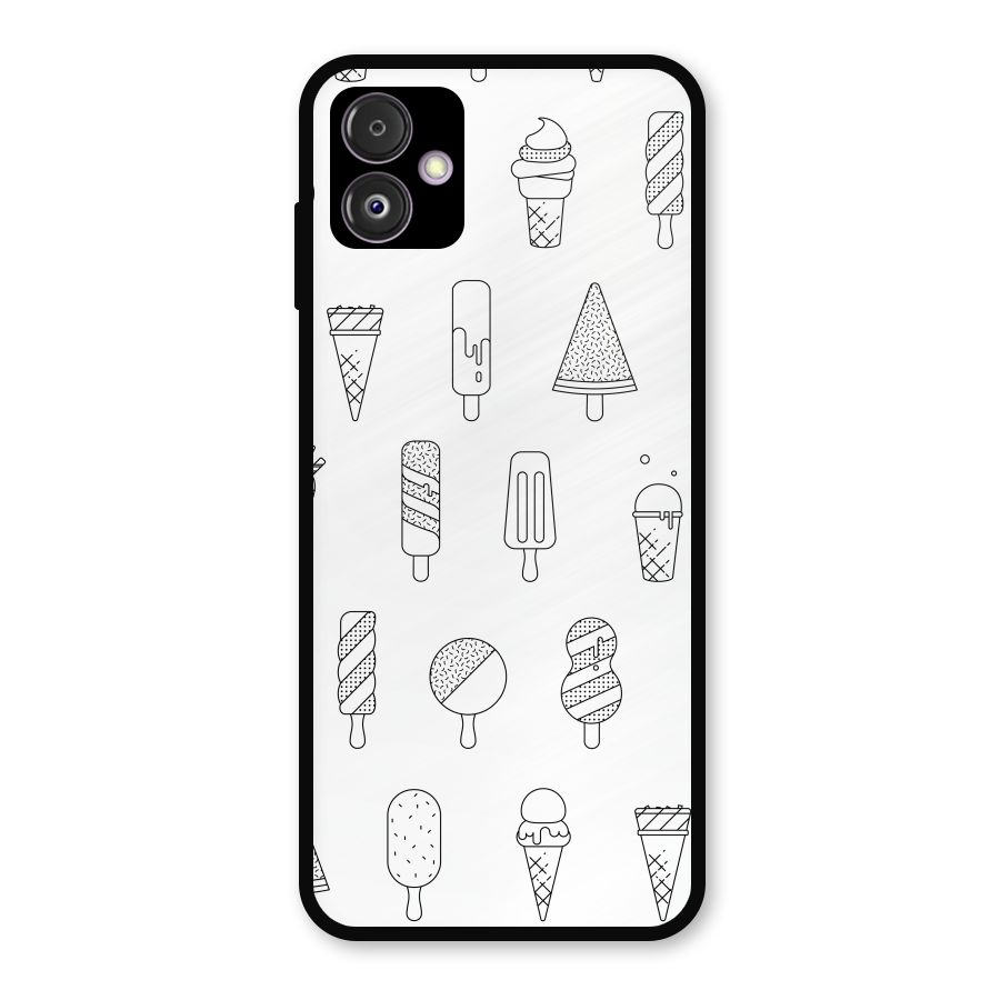 Ice Cream Lines Metal Back Case for Galaxy F14