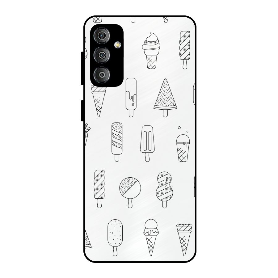 Ice Cream Lines Metal Back Case for Galaxy F23