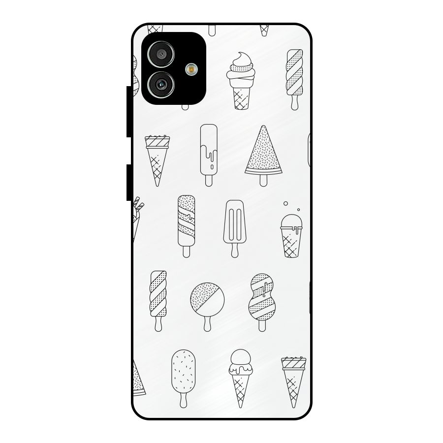 Ice Cream Lines Metal Back Case for Galaxy M13 5G