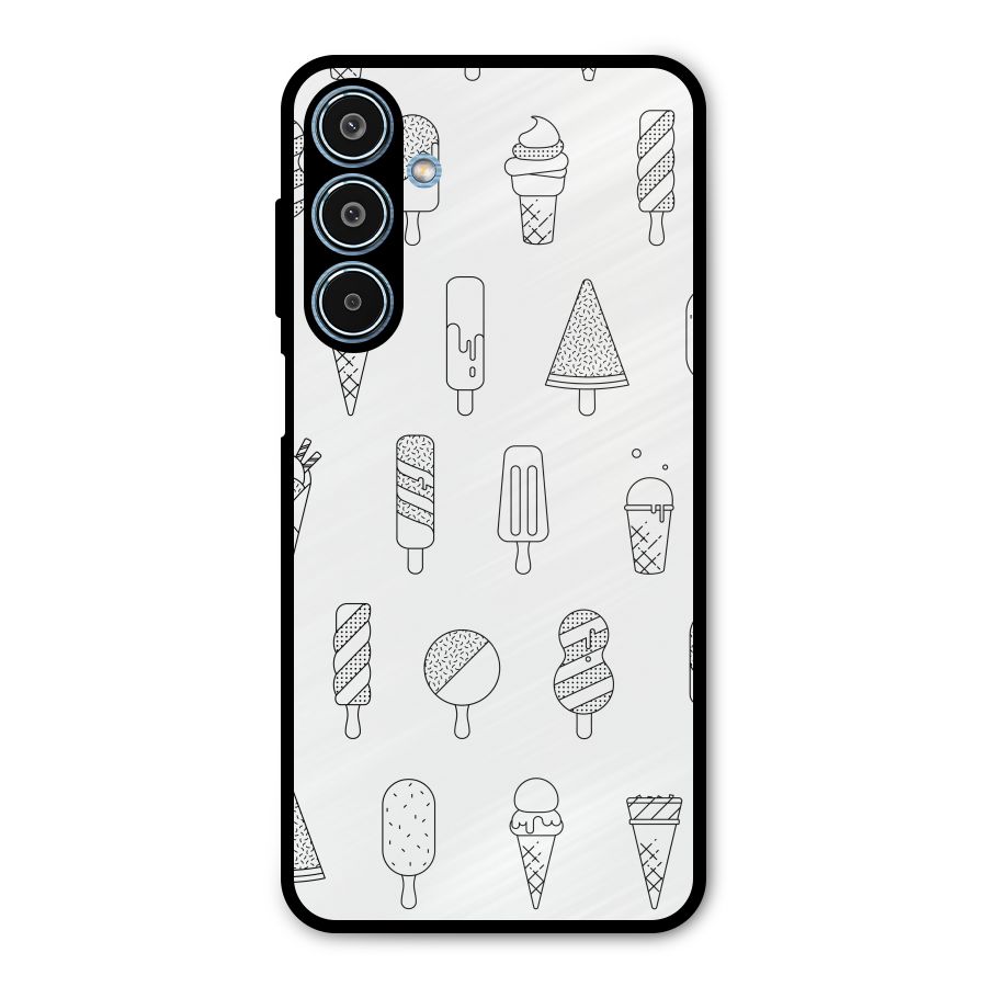 Ice Cream Lines Metal Back Case for Galaxy M35